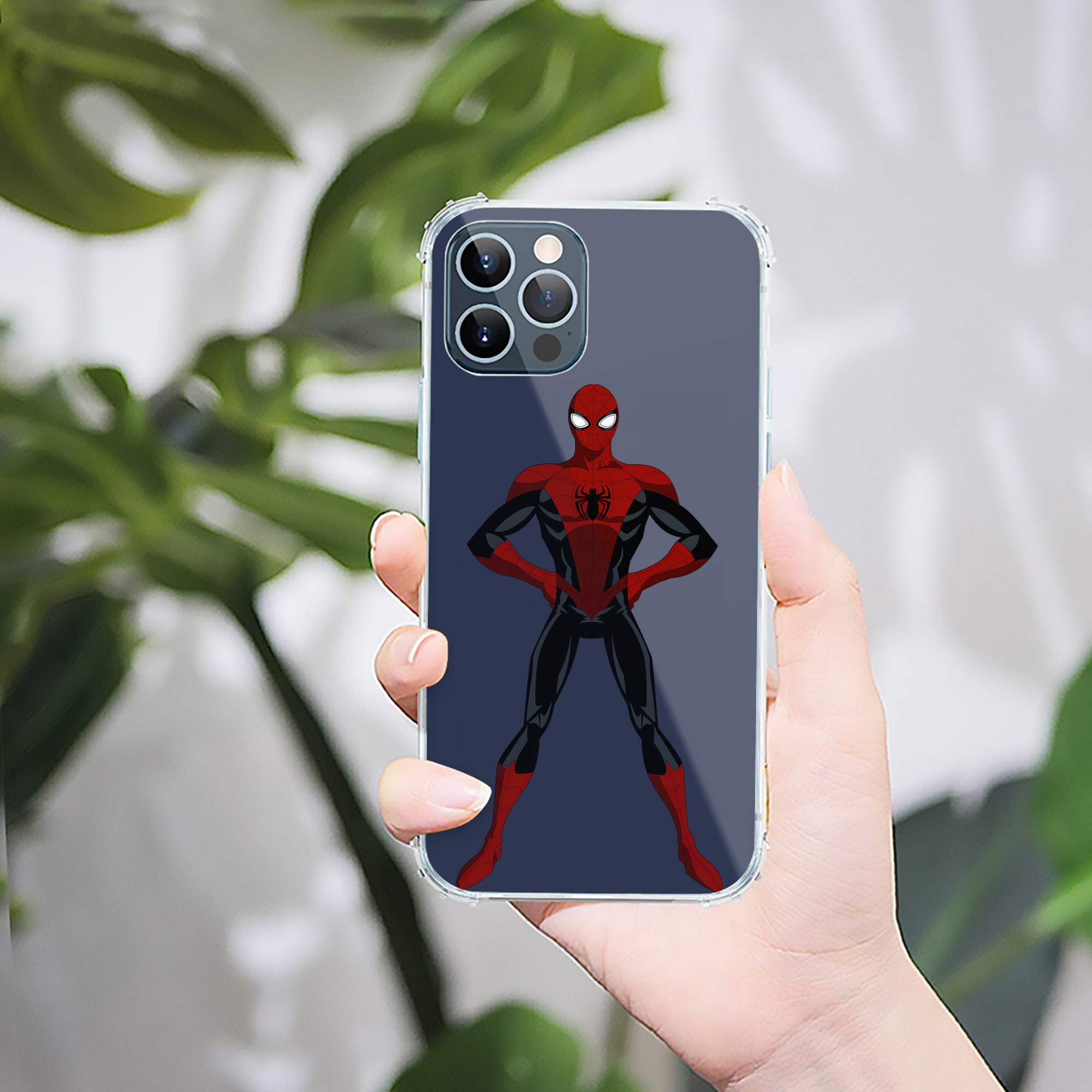 （画像用） Spider Man スパイダーマン 【iPhone 12シリーズ対応】透明スマホケース（クリアソフトケース）